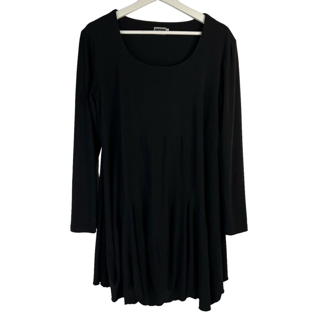 Sympli The Best Sz 14 Tunic Top Dress Black Asymmetrical Hem Long Sleeve Canada